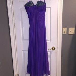 Purple floor length dress